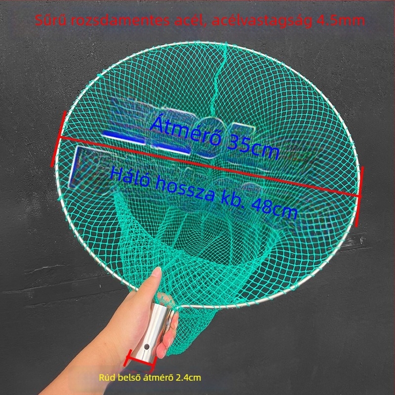 Nylon horgászháló, mélység 60 cm, teherbírás 20 kg