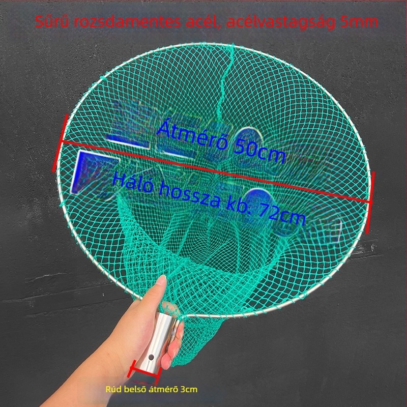 Nylon horgászháló, mélység 60 cm, teherbírás 20 kg