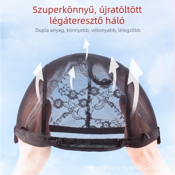 Teljes fejparóka nőknek, valódi emberi hajból, rövid göndör haj, természetes megjelenés, középkorú és idős nőknek