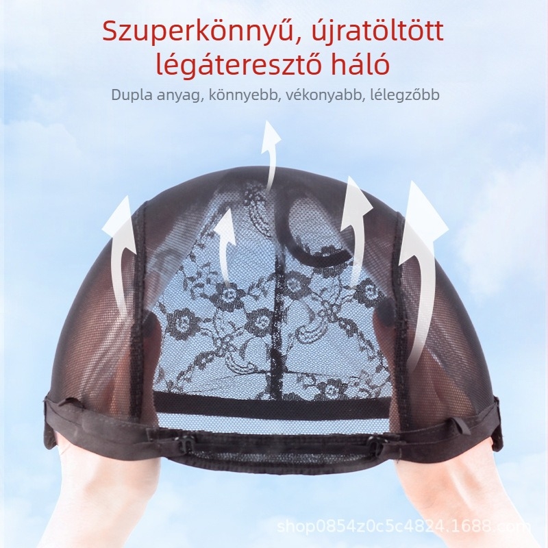 Teljes fejparóka nőknek, valódi emberi hajból, rövid göndör haj, természetes megjelenés, középkorú és idős nőknek
