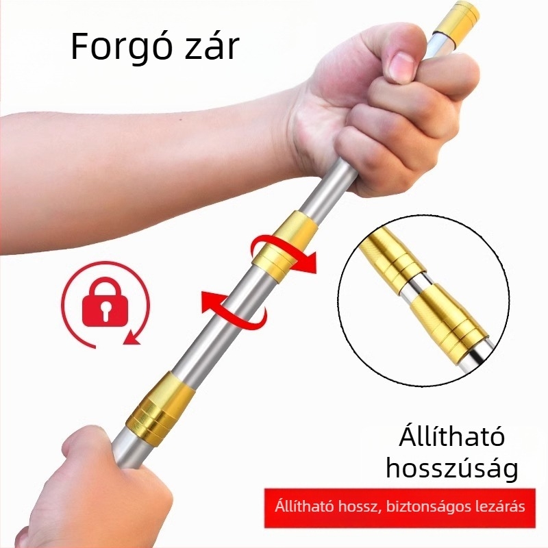 Rozsdamentes acél teleszkópos gyümölcsszedő pálca, többszekciós