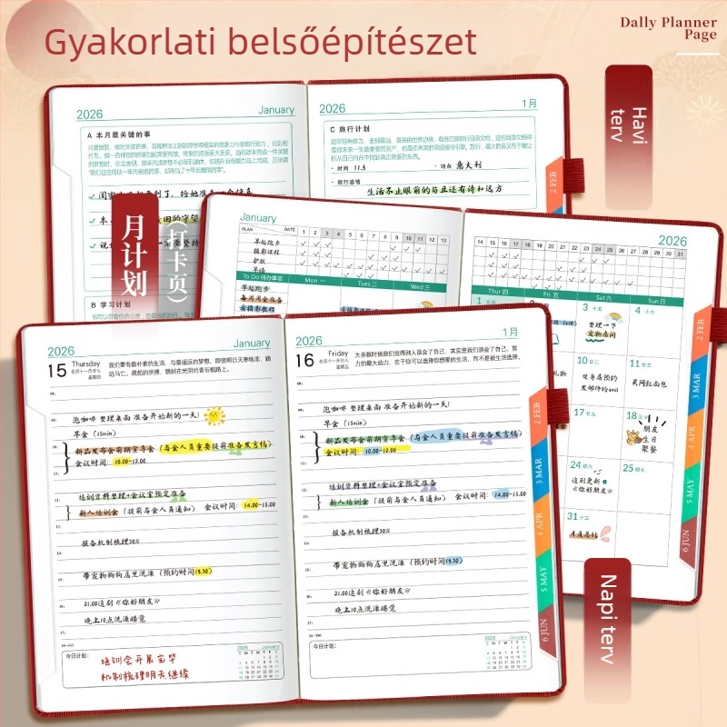 Four Seasons Vintage Planner 2026 — testreszabható tervező, Dowling papír, 75 gsm, több mint 400 oldal
