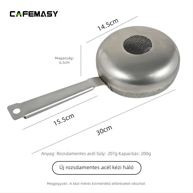 Kézi kávépörkölő rozsdamentes acél hálószűrővel – modern, minimalist stílus, kávézóhoz, testreszabható, licencelt magánmárkák