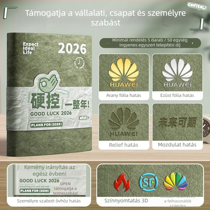 Notesz Four Seasons: hordozható zsebpláner a 2026-os évre, minimalist stílus, Dowling papír, 65 g, 100–200 oldal, kötés ragasztással és cérnával