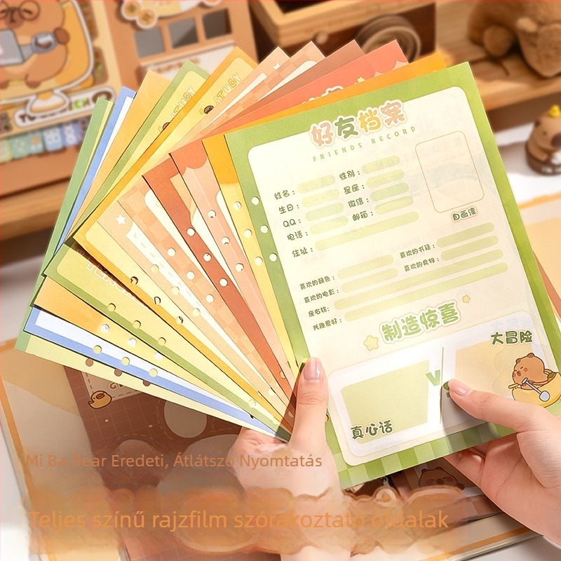 Osztálytársak karikatúra állat témájú névjegyzéke — eredeti pulp papír, oldalszabad kötés, logó nyomtatás lehetséges, ajándéknak ideális