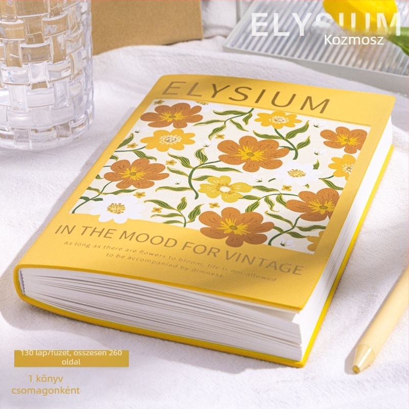 A5-ös olajfestmény jegyzetfüzet üres oldalakkal, Four Seasons márka, karton borító, ragasztott kötés, papír anyaga nyers fa pulpa, papírsúly 80 g/m², füzet stílus 19864248