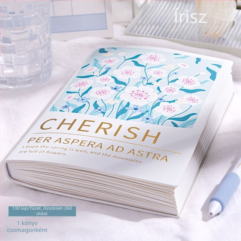 A5-ös olajfestmény jegyzetfüzet üres oldalakkal, Four Seasons márka, karton borító, ragasztott kötés, papír anyaga nyers fa pulpa, papírsúly 80 g/m², füzet stílus 19864248