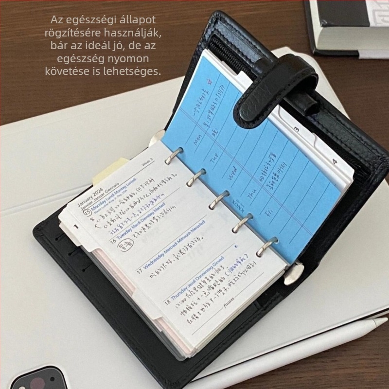 Notebook leválasztható lapokkal, papírborító, lapok cellulóz alapú papírból, 40 g/m², irodai stílus