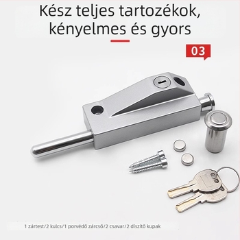 Type A Padlózár Üvegezett Ajtóhoz, Alumínium Ötvözet, Elektróplakált, Beronsel