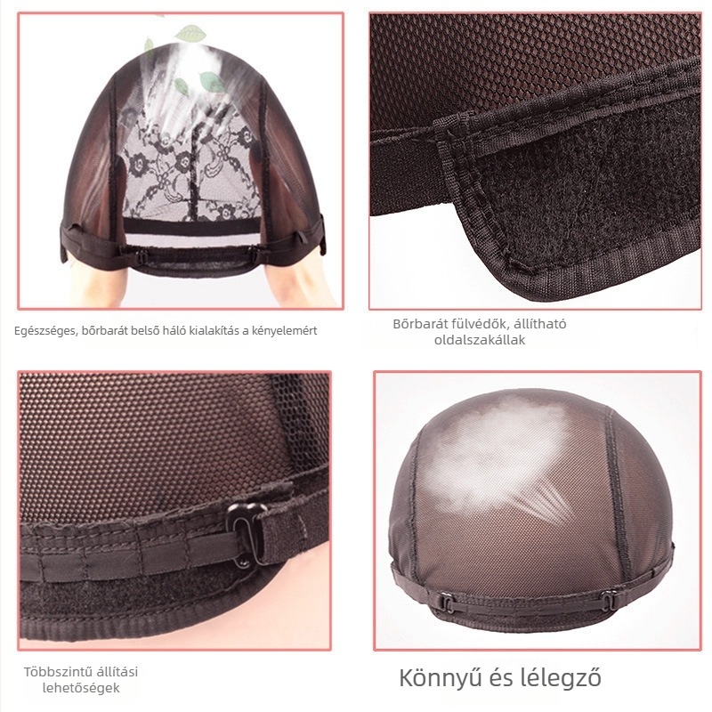 Valódi emberi hajból készült paróka, rövid, egyenes, kézzel szőtt, teljes fej paróka, ősz haj fedése