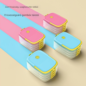 Zárt illatmentes dumpling tároló tál fagyasztóhoz és hűtőhöz, élelmiszer-minőségű műanyagból