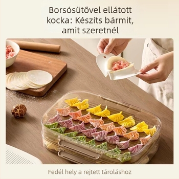 Gyoza doboz – konyhai tároló, műanyag, környezetbarát, testreszabható