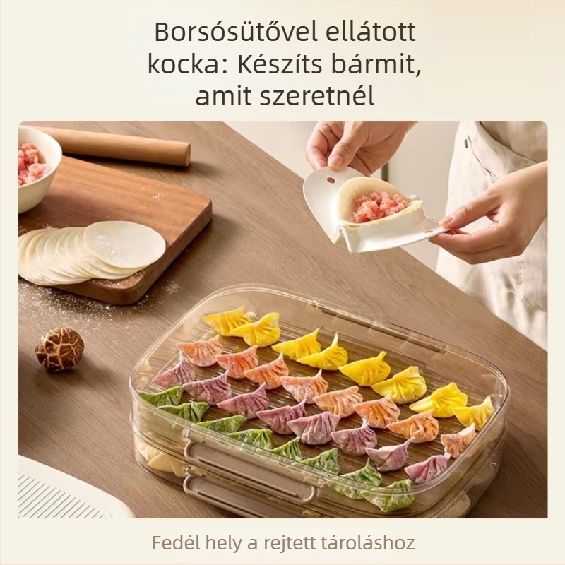 Gyoza doboz – konyhai tároló, műanyag, környezetbarát, testreszabható