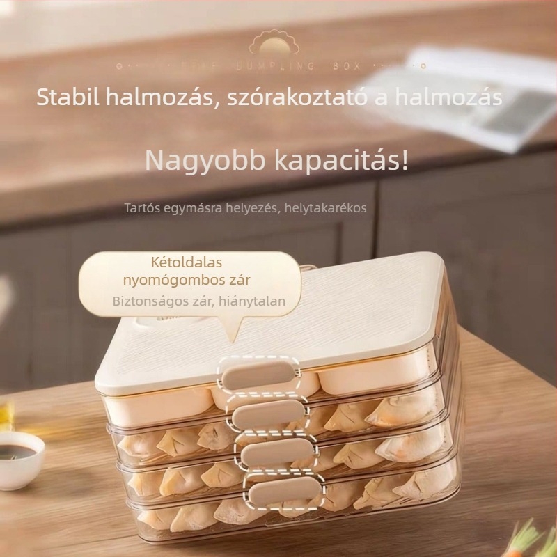 Gyoza doboz – konyhai tároló, műanyag, környezetbarát, testreszabható