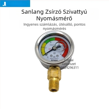 Diafragma nyomásmérő, modell 0-10MPA; tartomány 0-10 MPa; csatlakozások: 1/4, M10×1, 12×1.25