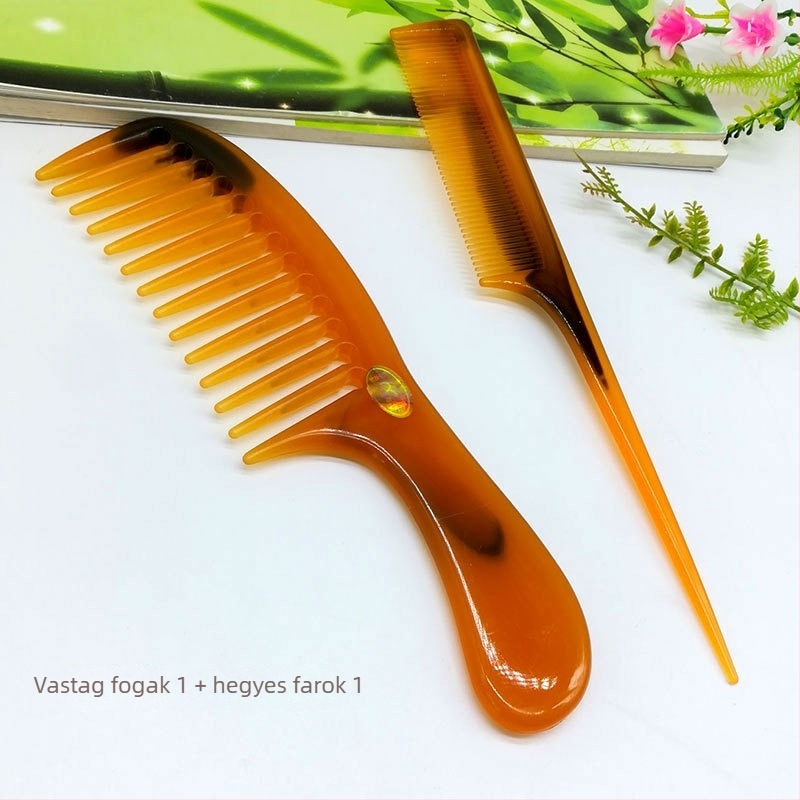 Fából készült összecsukható fésű nők hosszú hajához (összecsukható kivitel, vastagodott)