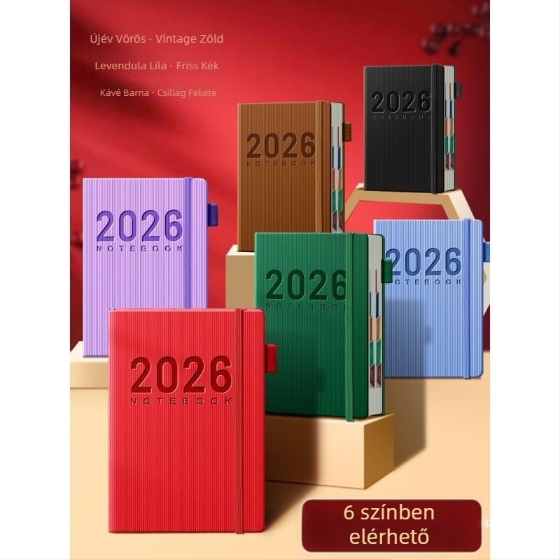 Notesz nosztalgikus retro stílusú, ragasztott kötésű, 90 g/m²-es eredeti faalapú papír, 200–300 oldal