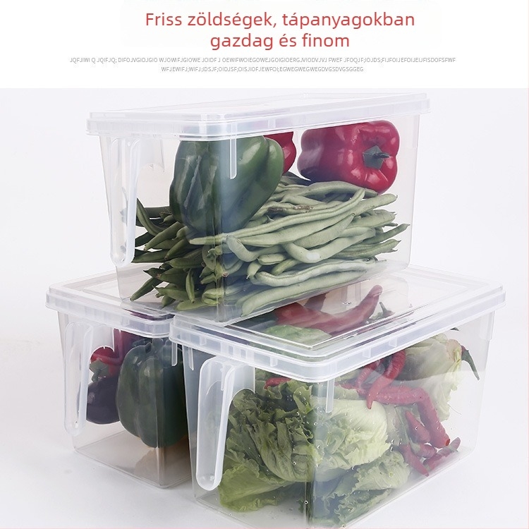 Libo Élelmiszer-minőségű hűtőtároló zöldségek és gyümölcsök számára – műanyag, hordozható, frissesség megőrzése