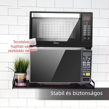 Fali konyhai polc, repülőgép-alumínium, egyetlen polc, skálázható, modern minimál stílus, terhelhetőség 100