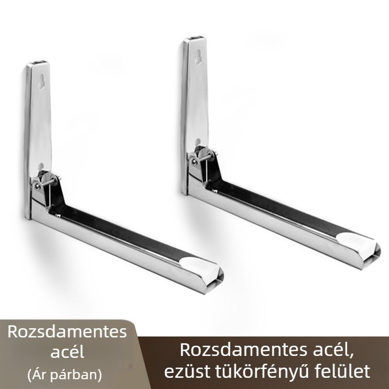 Mikrohullámú sütő falra szerelhető polc, 201 rozsdamentes acél, márka Unique