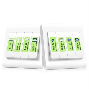 PVC fluoreszkáló falikártya kapcsolópanelhez – világító jelző, 1 db, mintázat 29453, nappali, hálószoba, dolgozószoba, étterem, fürdőszoba, bejárat
