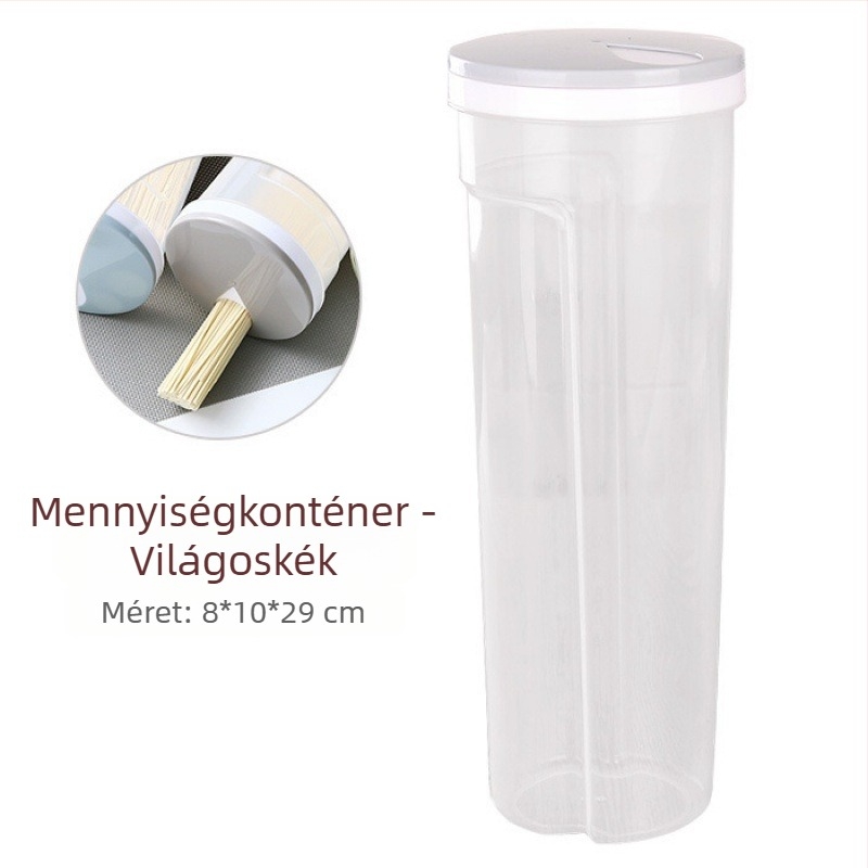 Crisper – műanyag konyhai tároló, kapacitás 1–2 L, kör alakú forma, könnyű lux stílus