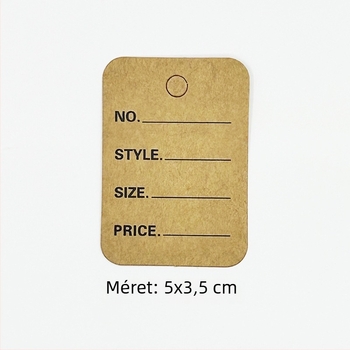 Prosperity Kraft papír ruhacímkék színes offset nyomtatással és ékszer-tanúsítványokkal