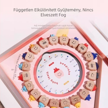 Gyermekek emlékdoboz tejfogaknak – tároló a tejfogak és babahaj gyűjteményéhez, papíralapú