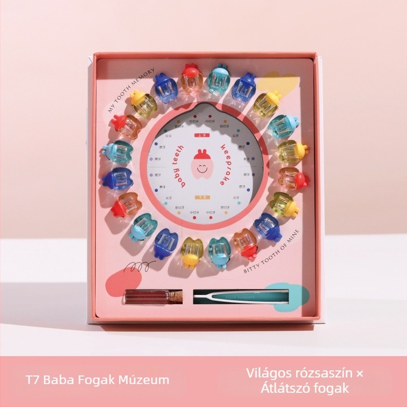 Gyermekek emlékdoboz tejfogaknak – tároló a tejfogak és babahaj gyűjteményéhez, papíralapú