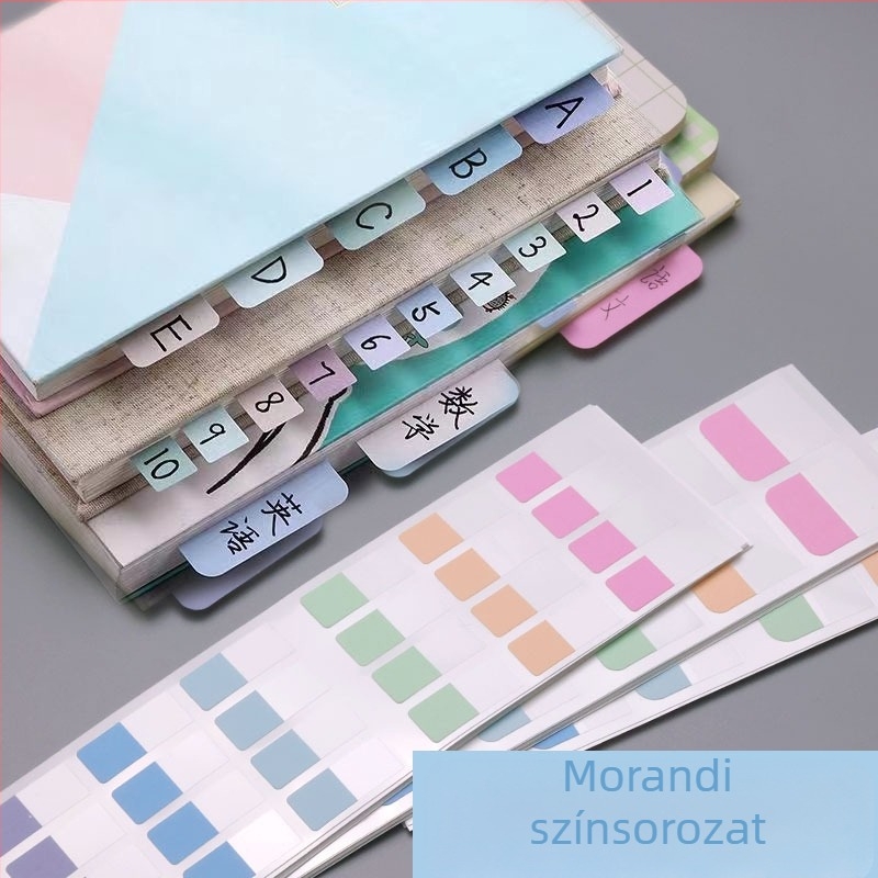 Morandi index címkék, erős tapadóhatású jegyzetcsíkok diákok számára