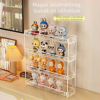 Fali Blind Box babák kiállítópolca, modell 888-3, műanyag, összecsukható, testreszabás és logónyomás elérhető