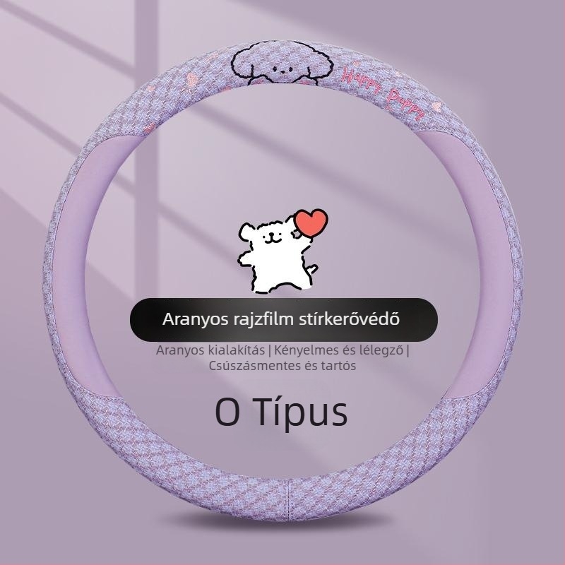 Kaiade Pamut és vászon vállpárnák biztonsági öv-re, rajzolt kölyökkutya mintával, kényelem egész évben