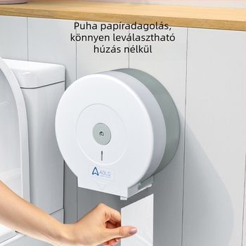Fali tartó toalettpapír tekercshez – ABS, AQ-507, vízálló és többfunkciós, 12 db