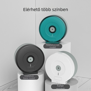 Fali tartó toalettpapír tekercshez – ABS, AQ-507, vízálló és többfunkciós, 12 db