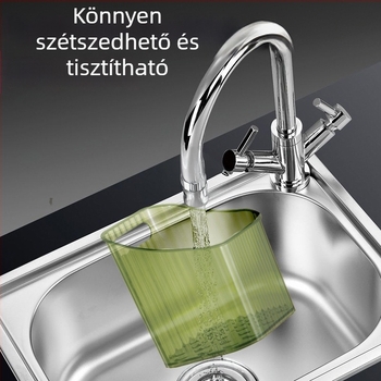 Falra szerelhető konyhai tároló hagyma, gyömbér és fokhagyma számára – műanyag tárolóedény, fúrás nélküli szerelés, modern minimalist dizájn, tömeg 50 g