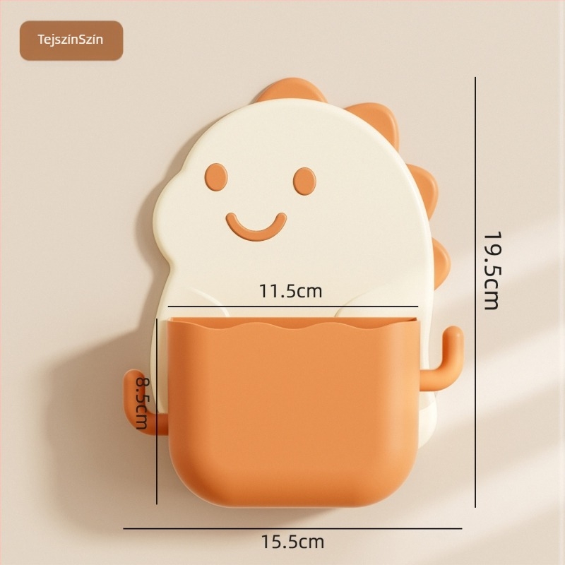 Falra szerelhető fürdőszobai tároló doboz, fedél nélküli, PP anyagú, többfunkciós