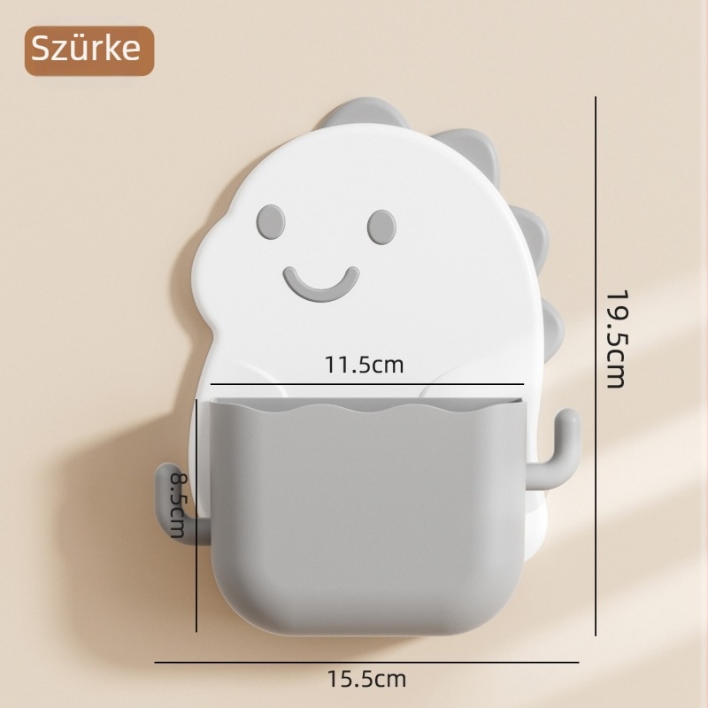 Falra szerelhető fürdőszobai tároló doboz, fedél nélküli, PP anyagú, többfunkciós