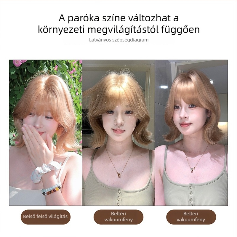 Női paróka mindennapi Lolita stílusban qi frufruval, hőálló rostból, mechanikus kivitelezés