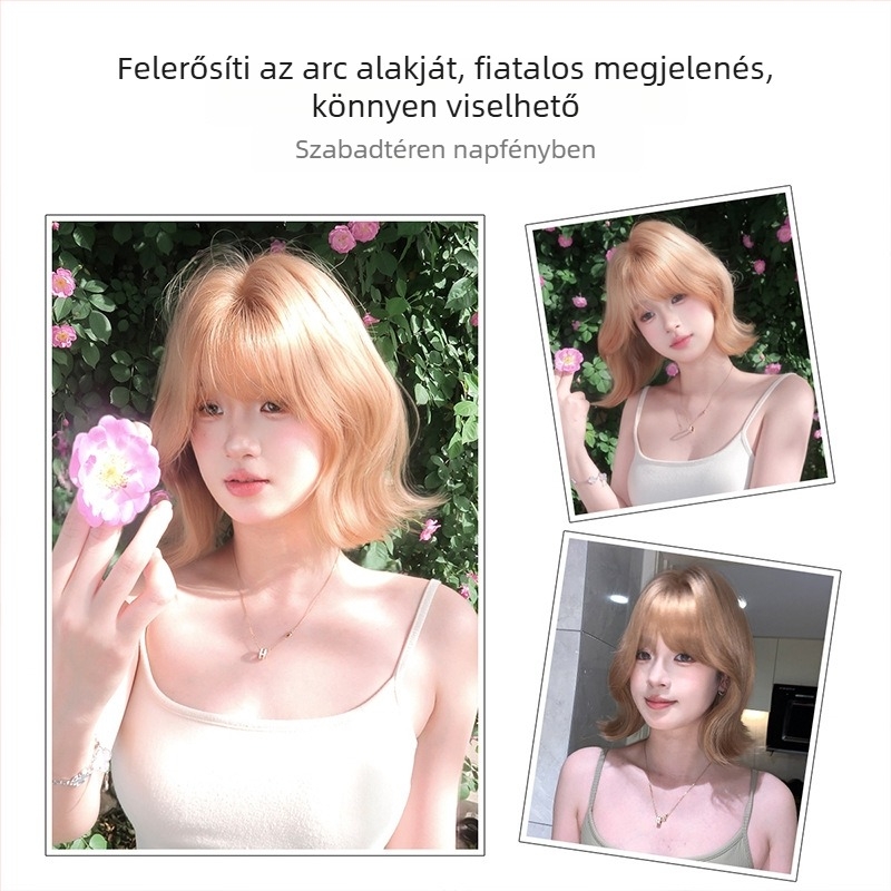 Női paróka mindennapi Lolita stílusban qi frufruval, hőálló rostból, mechanikus kivitelezés