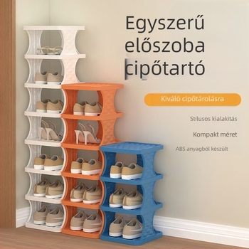 Egyszerű, többemeletes cipőállvány otthonra és bejárathoz; cipő tároló szekrény kollégiumokhoz és albérletekhez; minimalist tároló polc