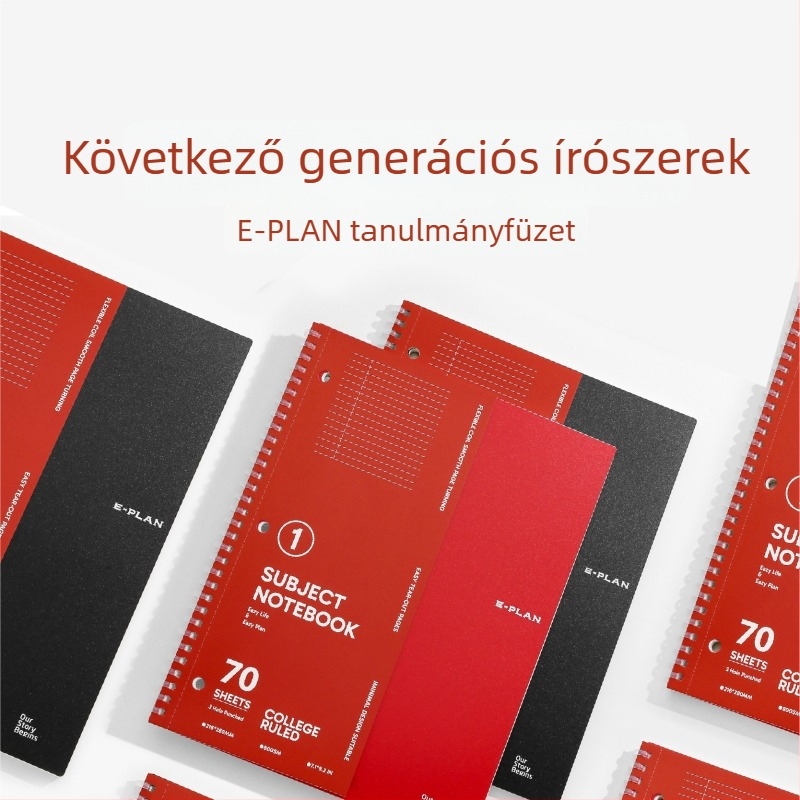 Háromlyukú puha spirálfüzet vizsga felkészítéshez, perforált oldalakkal, 70 oldal, 80 g/m² papír
