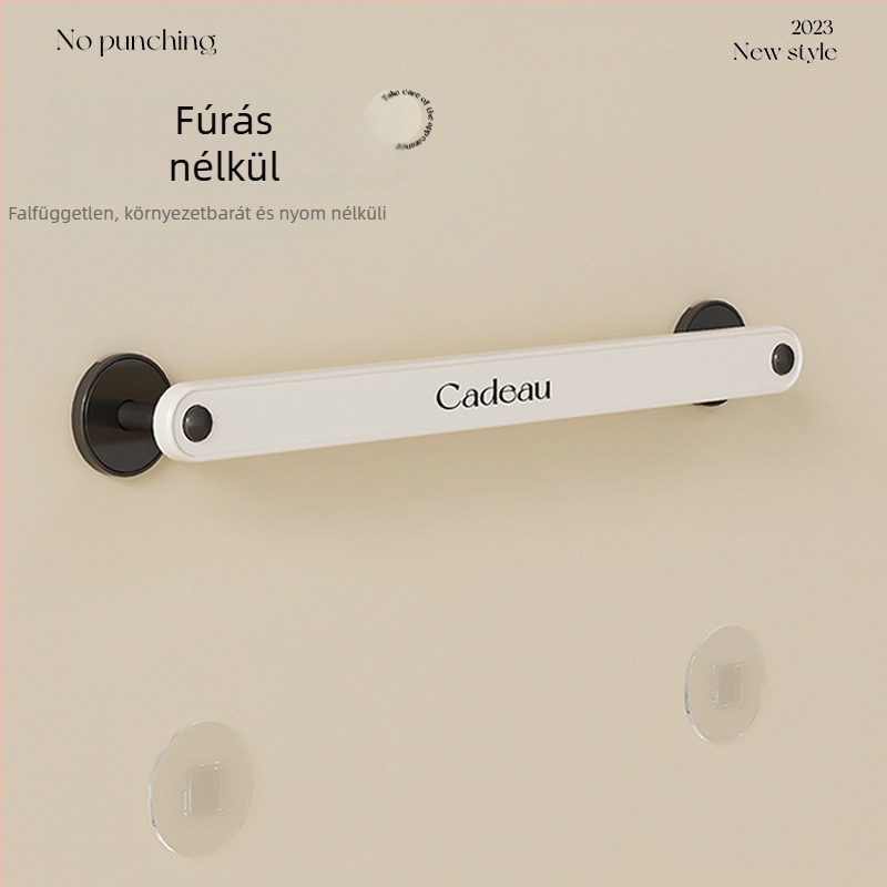 Fürdőszobai papucs tartó - fúrás nélkül, falra akasztható, műanyag, 1 szint