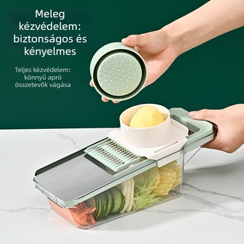 Többcélú zöldségvágó ABS + rozsdamentes acél; modern stílus; sokoldalú konyhai eszköz