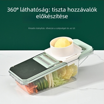 Többcélú zöldségvágó ABS + rozsdamentes acél; modern stílus; sokoldalú konyhai eszköz