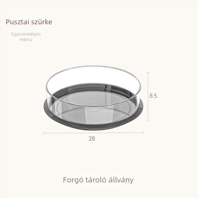 Forgó, többfunkciós asztali fűszerrács — forgatható konyhai tároló, műanyag