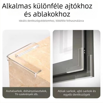 Szilikon sarokvédő 90°-os alumínium ablakokhoz – Ütközésvédő belső nyílású ablakokra és az asztalok széleihez