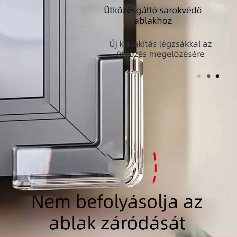 Szilikon sarokvédő 90°-os alumínium ablakokhoz – Ütközésvédő belső nyílású ablakokra és az asztalok széleihez