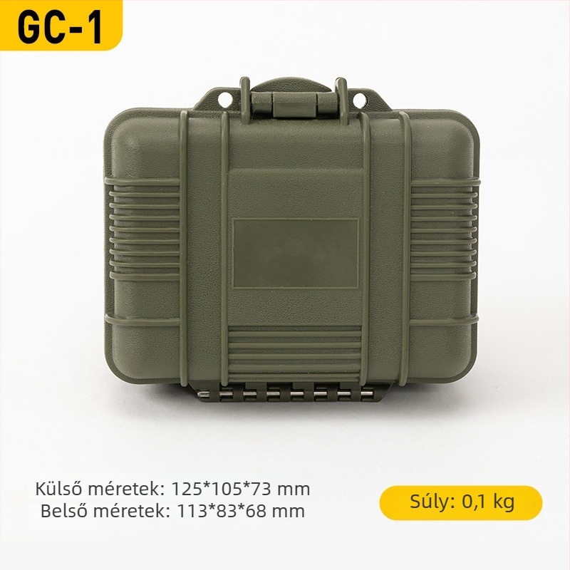 PP műanyagból készült zárt szerszámtároló doboz, injekciós öntéssel készült, falvastagság 3 mm, teherbírás 200, GC-1 modell