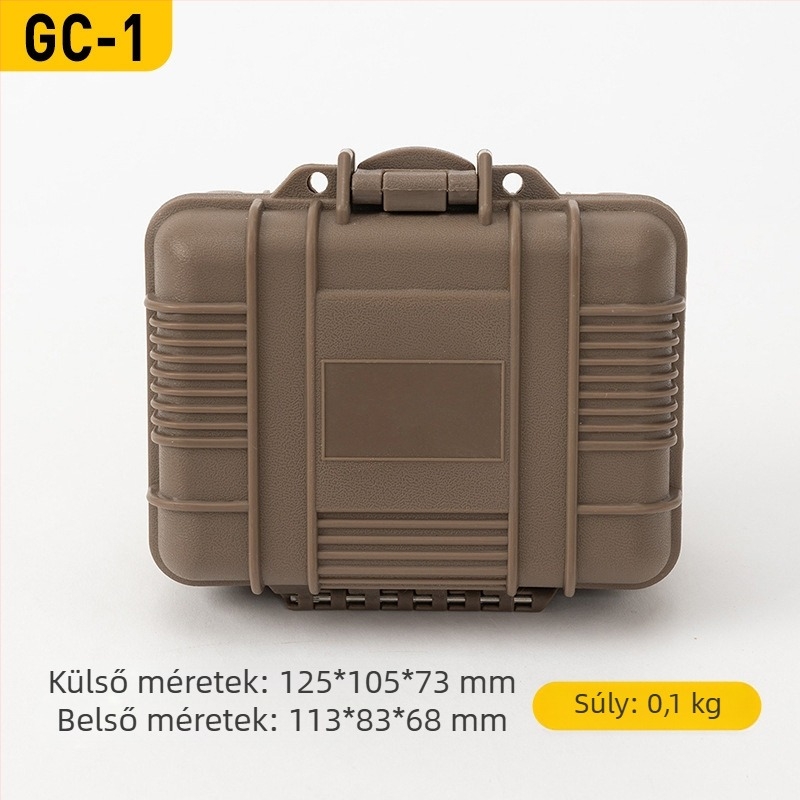PP műanyagból készült zárt szerszámtároló doboz, injekciós öntéssel készült, falvastagság 3 mm, teherbírás 200, GC-1 modell