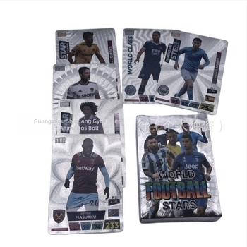 Futball sztár kártya gyűjtemény: 55 aranyfóliás társasjáték-kártyák